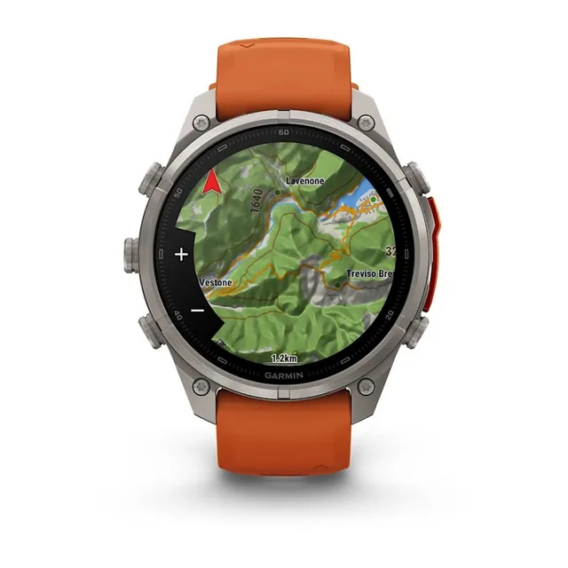 Garmin Fenix 9 Pro In Reach 47mm Titan med høstoransje/oransje 