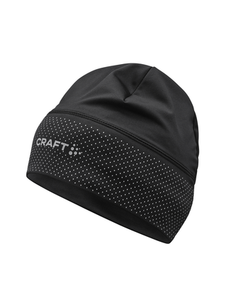 Craft Lue Lumen Fleece 2 Varm løpelue med refleks - Black