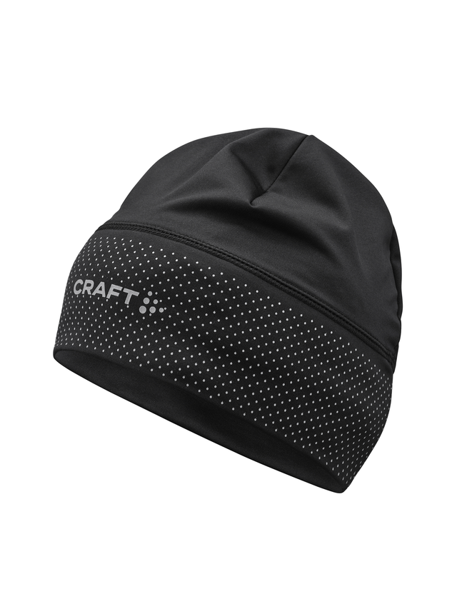 Craft Lue Lumen Fleece 2 S/M Varm løpelue med refleks - Black 