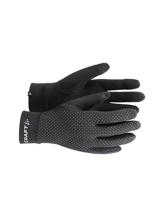 Craft Hansker Lumen Fleece 2 Løpehanske med refleks og touch - black