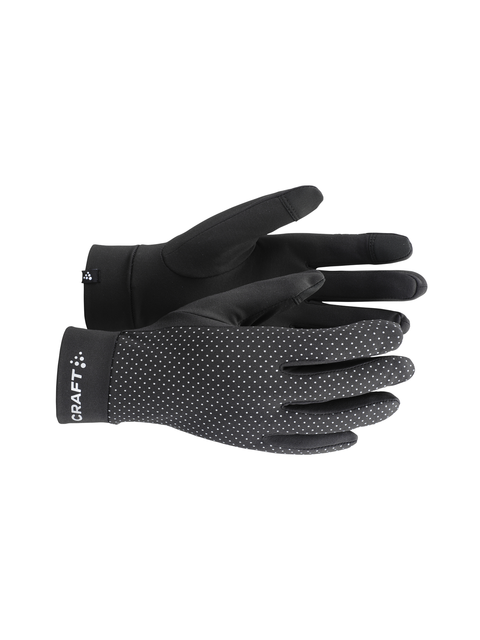 Craft Hansker Lumen Fleece 2 Løpehanske med refleks og touch - black