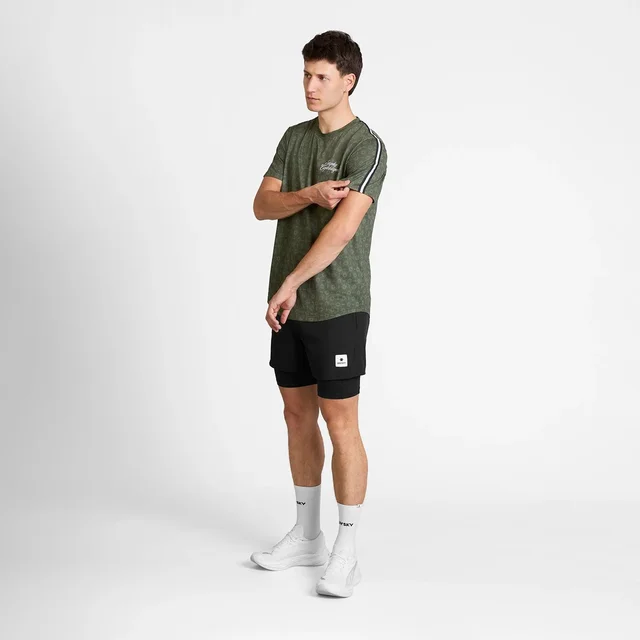 SAYSKY M Trøye SS Couture Combat M Lett og teknisk løpetrøye - GREEN AOP 