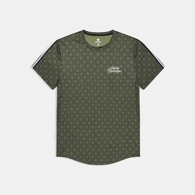 SAYSKY M Trøye SS Couture Combat M Lett og teknisk løpetrøye - GREEN AOP 