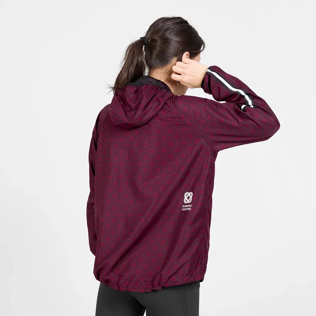 SAYSKY W Jakke Couture Pace S Lett og pustende løpejakke -BURGUNDY AOP 