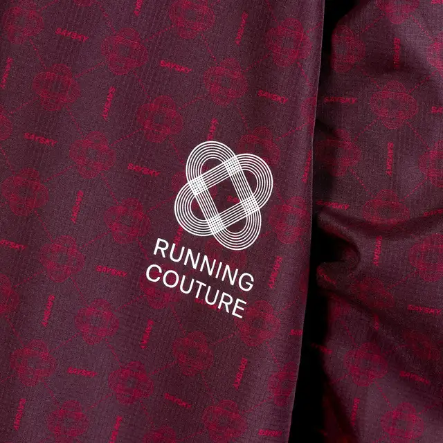 SAYSKY W Jakke Couture Pace S Lett og pustende løpejakke -BURGUNDY AOP 