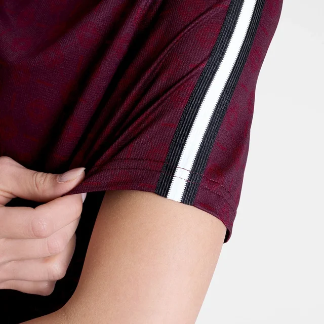 SAYSKY W Trøye SS Couture Combat S Lett og teknisk løpetrøye - BURGUNDY AOP 