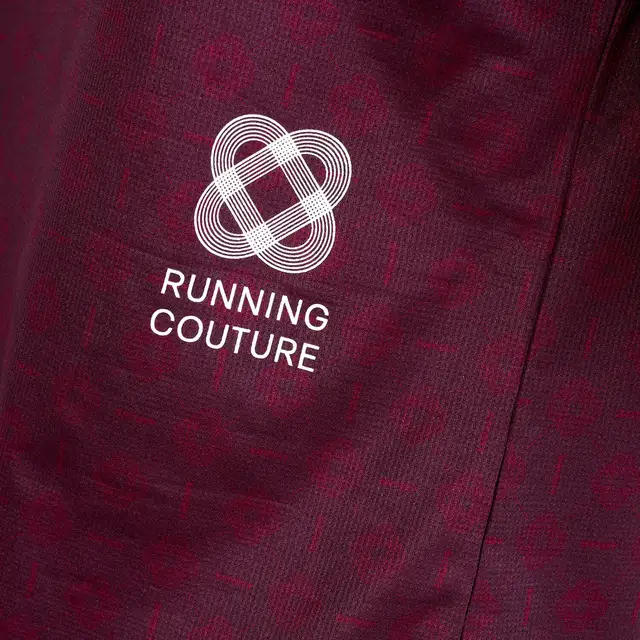 SAYSKY W Trøye SS Couture Combat S Lett og teknisk løpetrøye - BURGUNDY AOP 