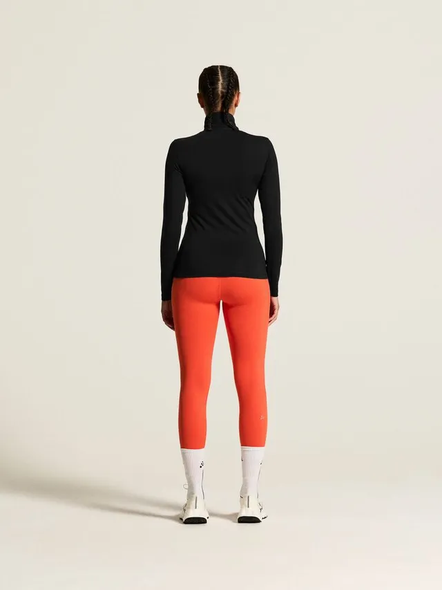 Craft Dame Trøye LS Wool 95 HZ M Ulltrøye i 95 % merinoull - Black/Mel 