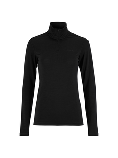 Craft Dame Trøye LS Wool 95 HZ M Ulltrøye i 95 % merinoull - Black/Mel