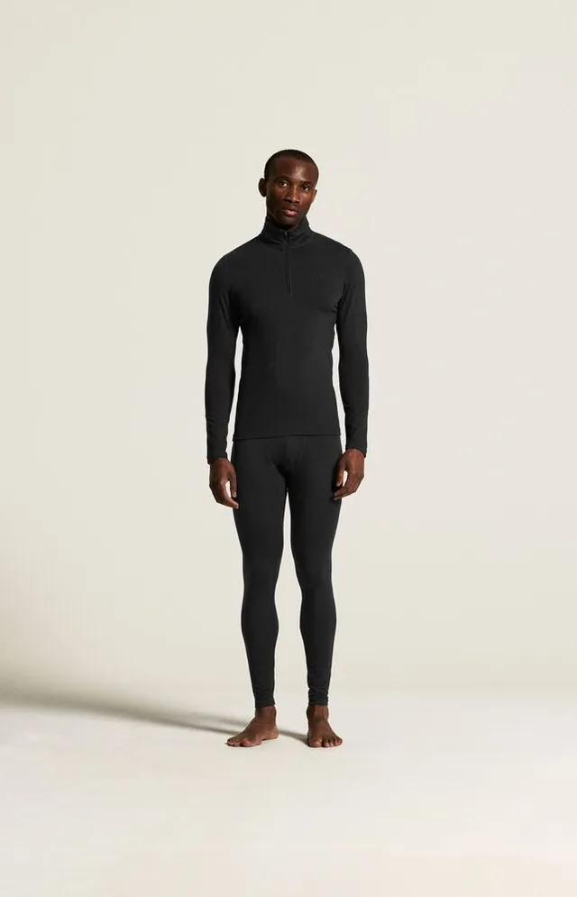 Craft Herre Trøye LS Wool 95 HZ M 95 % merinoull, 100 % komfort-Black/Mel 