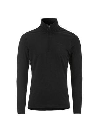 Craft Herre Trøye LS Wool 95 HZ 95 % merinoull, 100 % komfort-Black/Mel