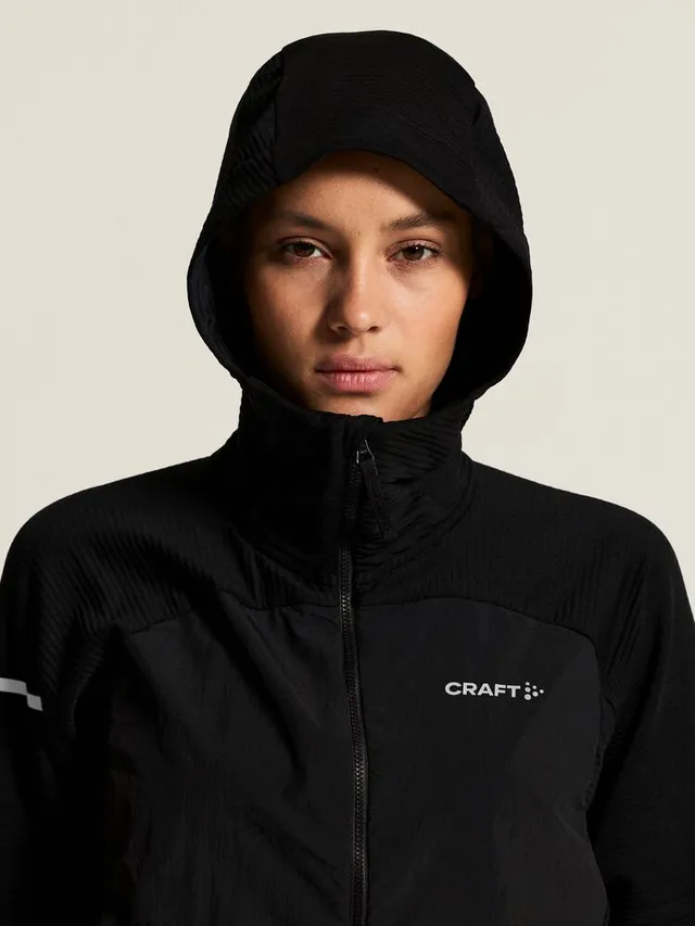 Craft Dame Trøye Subz Light Hood L Behagelig når tempraturen synker-Black 