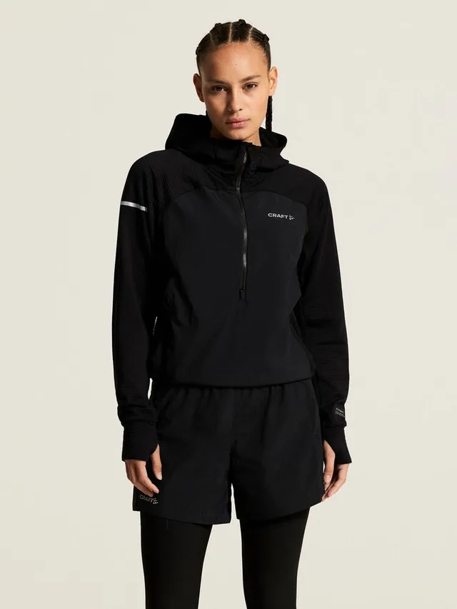 Craft Dame Trøye Subz Light Hood L Behagelig når tempraturen synker-Black 