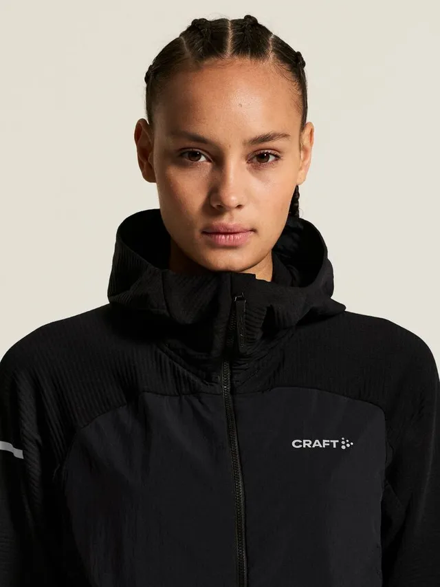 Craft Dame Trøye Subz Light Hood L Behagelig når tempraturen synker-Black 