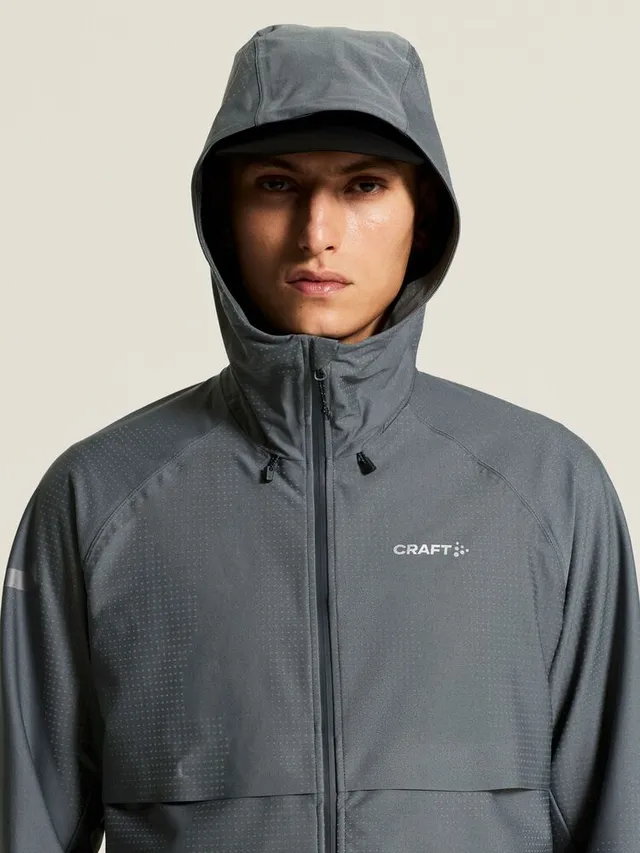 Craft Herre Jakke Pro Hydro 3 M Vanntett løpejakke-Norit/Grey 