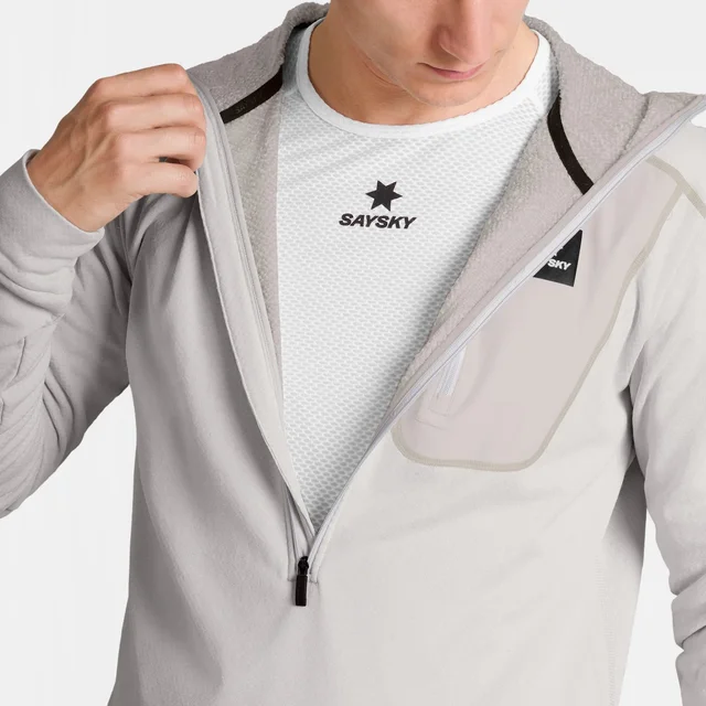 SAYSKY M Trøye Combat Half Zip Fleece L Trening på kjølige dager-GREY 