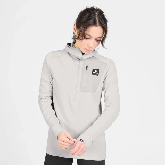SAYSKY W Trøye LS Combat HZ Fleece S Teknisk komfort for kalde løpeturer-GREY 