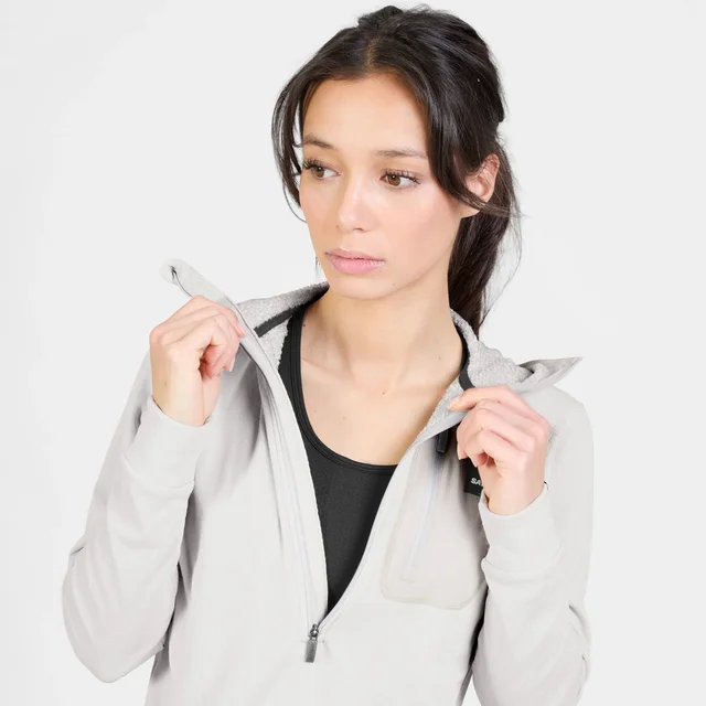 SAYSKY W Trøye LS Combat HZ Fleece S Teknisk komfort for kalde løpeturer-GREY 
