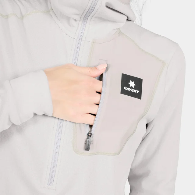 SAYSKY W Trøye LS Combat HZ Fleece S Teknisk komfort for kalde løpeturer-GREY 