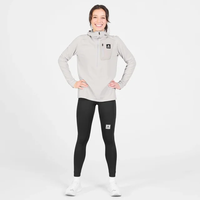 SAYSKY W Trøye LS Combat HZ Fleece S Teknisk komfort for kalde løpeturer-GREY 