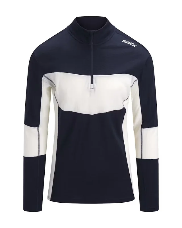 Swix M Trøye HZ Polaris Baselayer L Myk merinoull for kalde dager-Dark Navy 