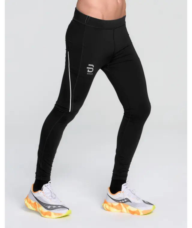 Dæhlie Herre Tights Tech Wool XL Perfekt for kjølige treningsøkter-Black 