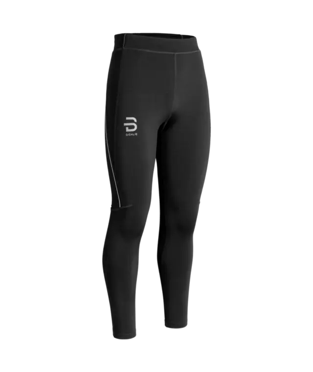 Dæhlie Herre Tights Tech Wool XL Perfekt for kjølige treningsøkter-Black 