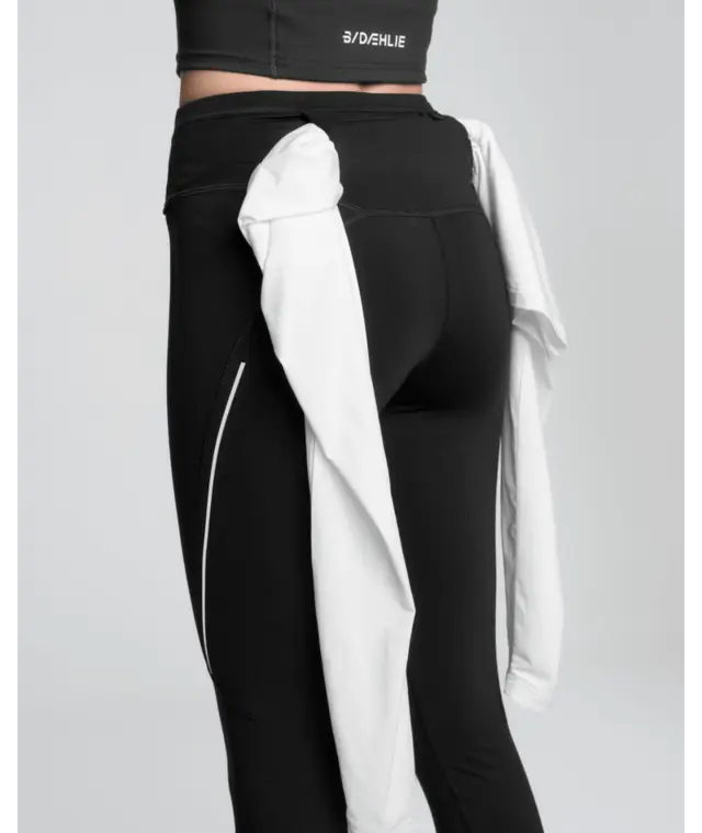 Dæhlie Dame Tights Tech Wool L Perfekt for kjølige treningsøkter-Black 