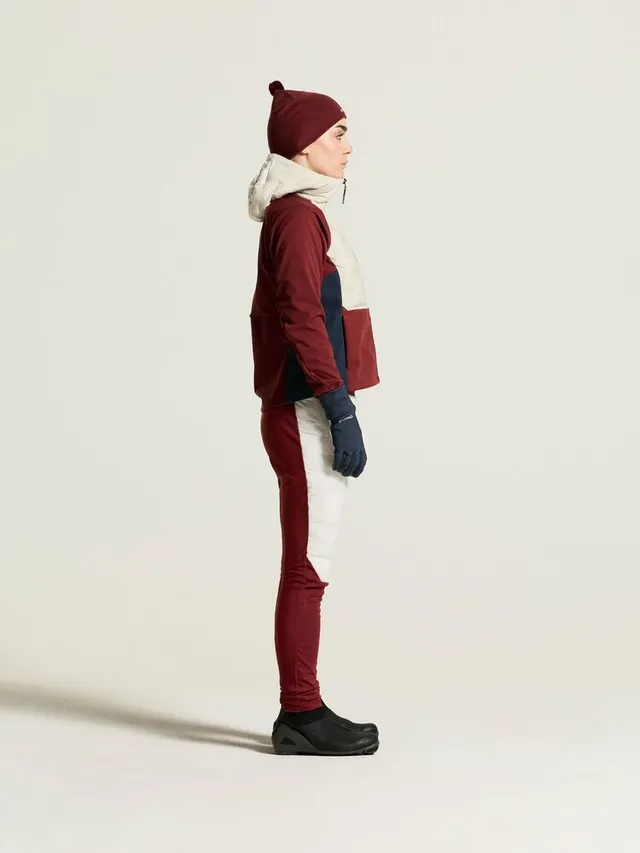 Craft Dame Pursuit Tights 2 L Varm tights for rolige skiturer-Tofu/Red 