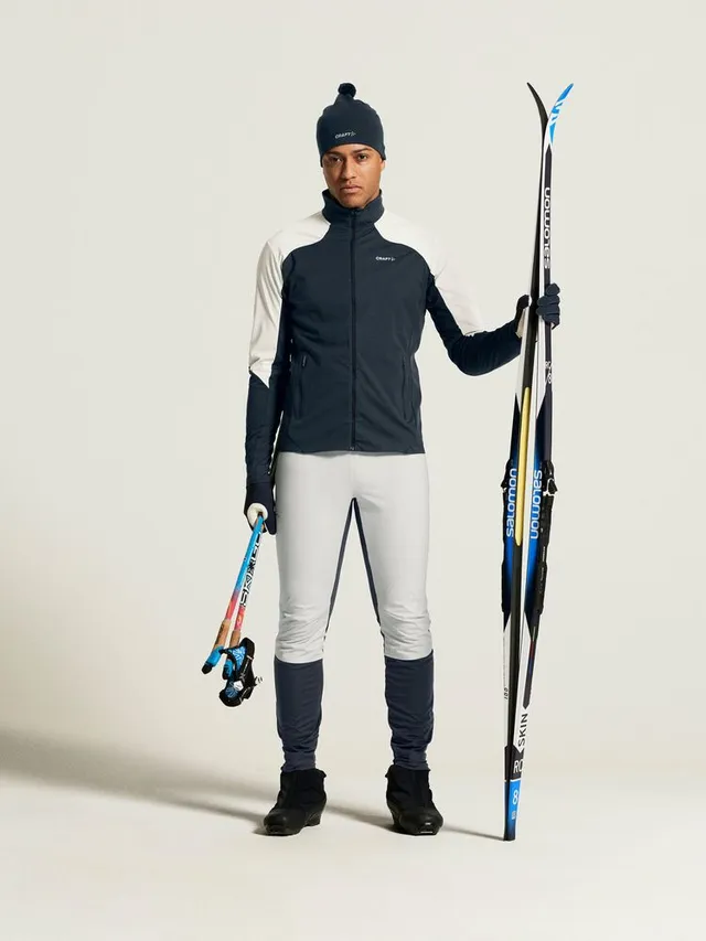 Craft Herre Nor Race Wind Tights 2 M Teknisk langrennstights-Tofu/Blue 