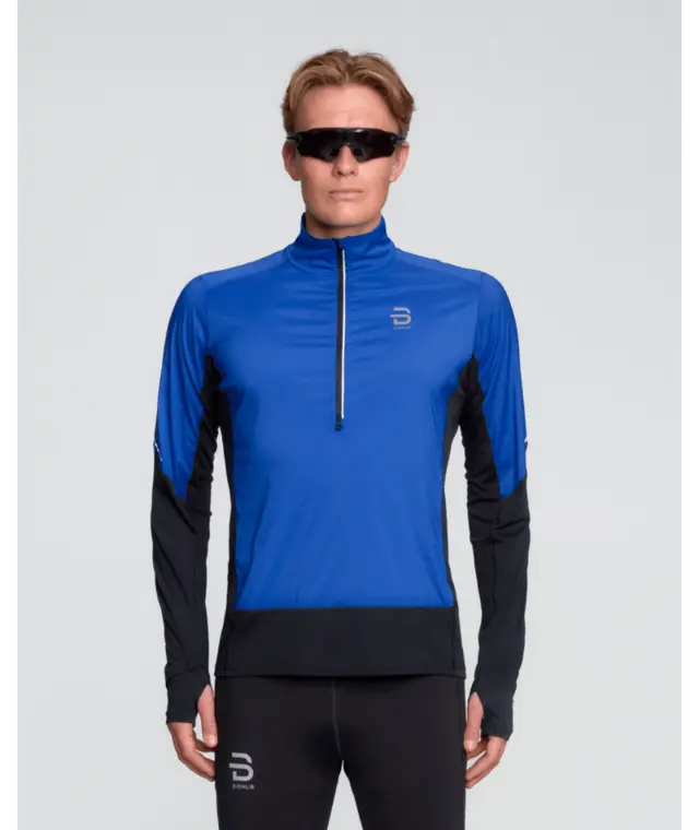 Dæhlie Herre Half Zip Tech Wool XL Ullkomfort for aktive dager- Blue 