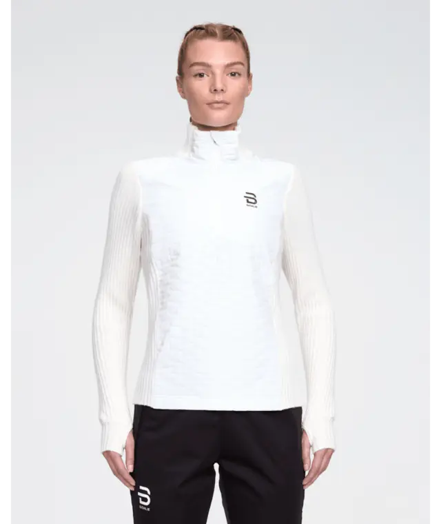 Dæhlie Dame Half Zip Comfy 2.0 S Varm genser til kalde dager-Snow White 