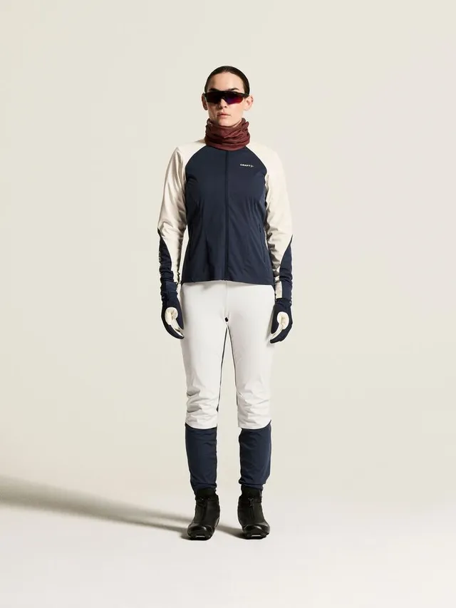 Craft Dame Nor Race Wind Tights 3 S Tights med vindbeskyttelse-Tofu/Blue 