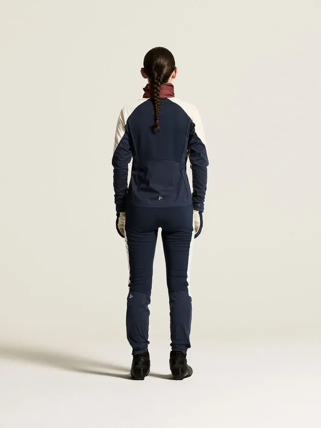 Craft Dame Nor Race Wind Tights 3 S Tights med vindbeskyttelse-Tofu/Blue 