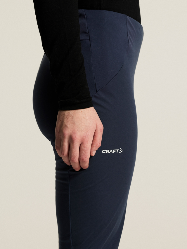 Craft Dame Nor Race Wind Tights 3 XS Tights med vindbeskyttende front-Night 