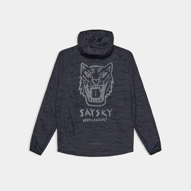 SAYSKY M Jakke Tiger Pace Camo M Lett løpejakke-BLACK CAMO 