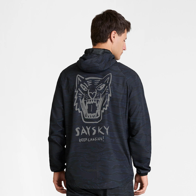 SAYSKY M Jakke Tiger Pace Camo M Lett løpejakke-BLACK CAMO 