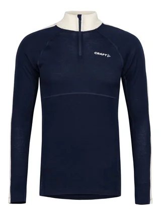 Craft M Trøye Adv Wool Merino HZ Teknisk ulltrøye for kald trening - B/W