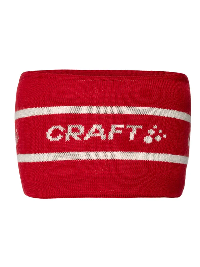 Craft Pannebånd Nor Heavy Knit OS Tykt og behagelig pannebånd - Red 