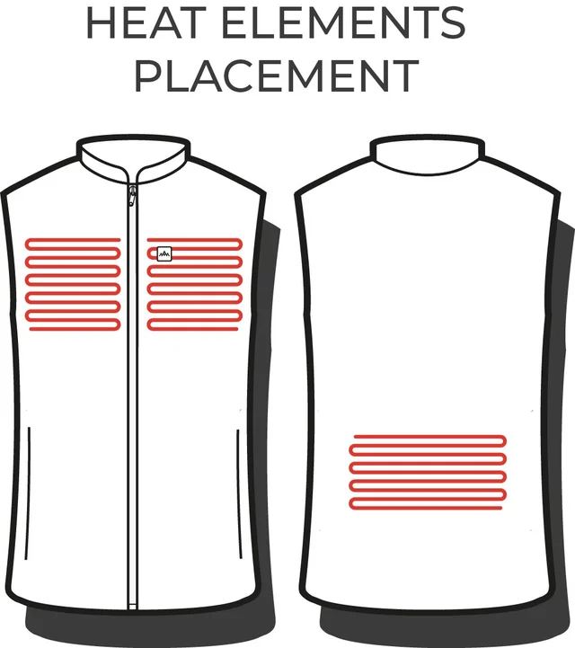 HeatX Unisex Heated Inner Vest L Teknisk vest med regulerbar varme 