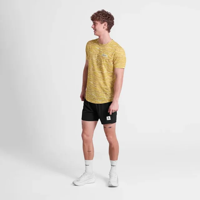 SAYSKY Herre Trøye Tiger Combat S Lett løpe t-skjorte - Yellow Camo 