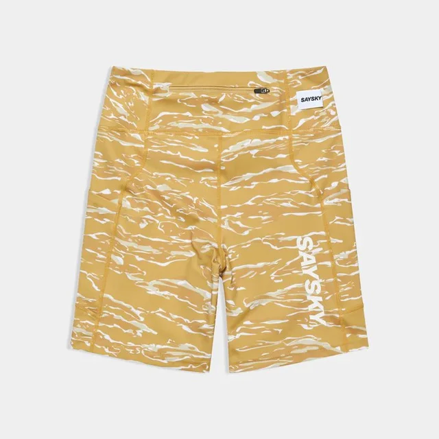 SAYSKY Dame Tights  Combat+ 7" S Short tights til løping - Yellow Camo 