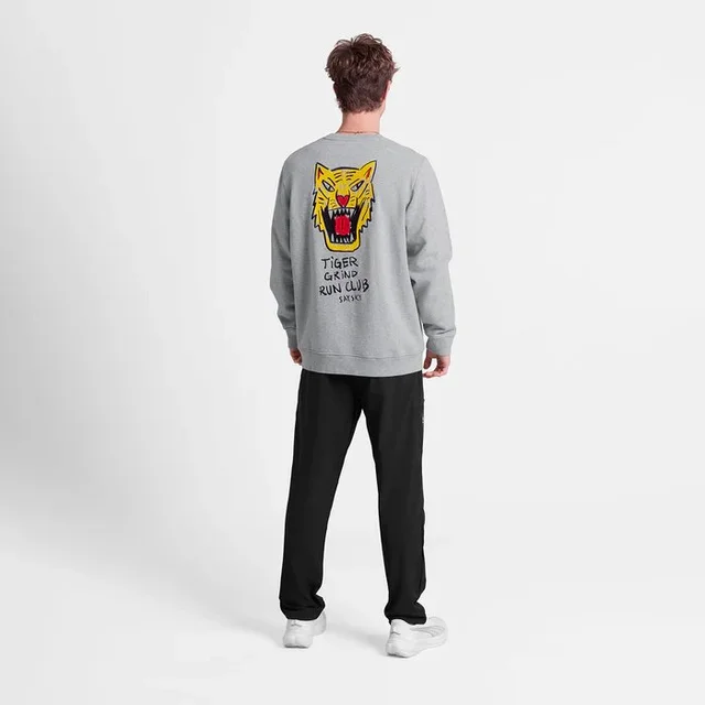 SAYSKY Herre Crewneck Tiger L Crewneck i bomull - Grey 