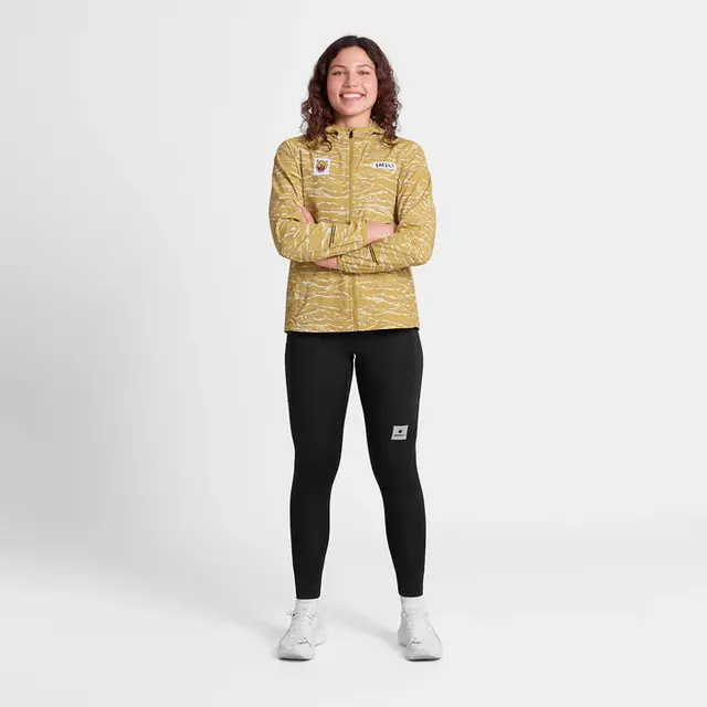 SAYSKY Dame Jakke Tiger Pace M Vindbeskyttende løpejakke - Yellow Camo 