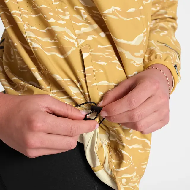 SAYSKY Dame Jakke Tiger Pace M Vindbeskyttende løpejakke - Yellow Camo 