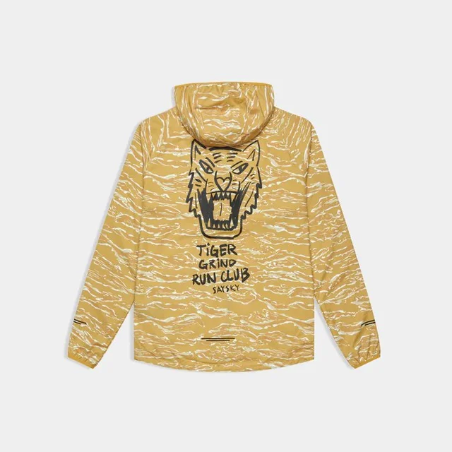 SAYSKY Herre Jakke Tiger Pace M Vindjakke til løping- Yellow Camo 