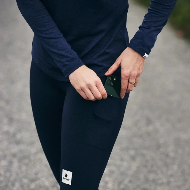 SAYSKY Dame Tights Combat+  S Lange løpe tights dame - Blue 