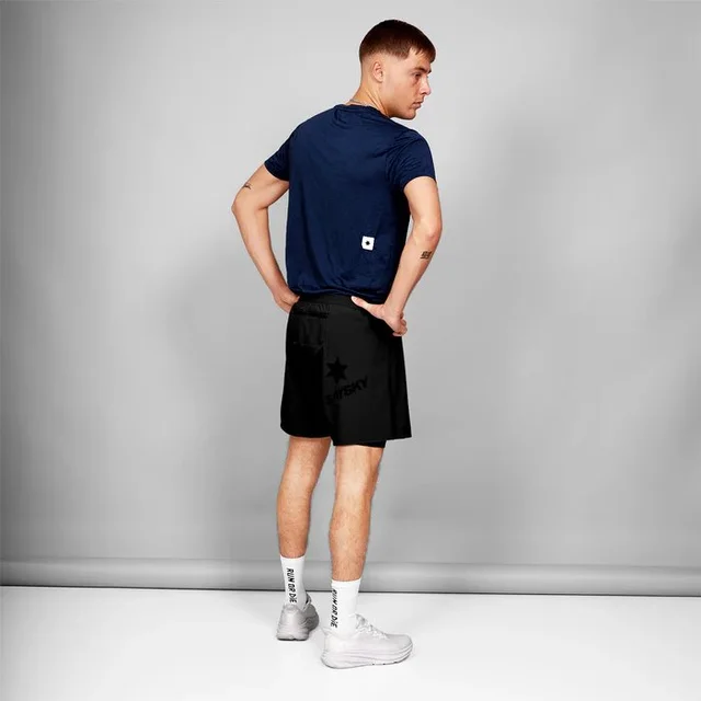 SAYSKY Herre Trøye Clean Combat Pro L Lett teknisk løpe t-skjorte - Blue 