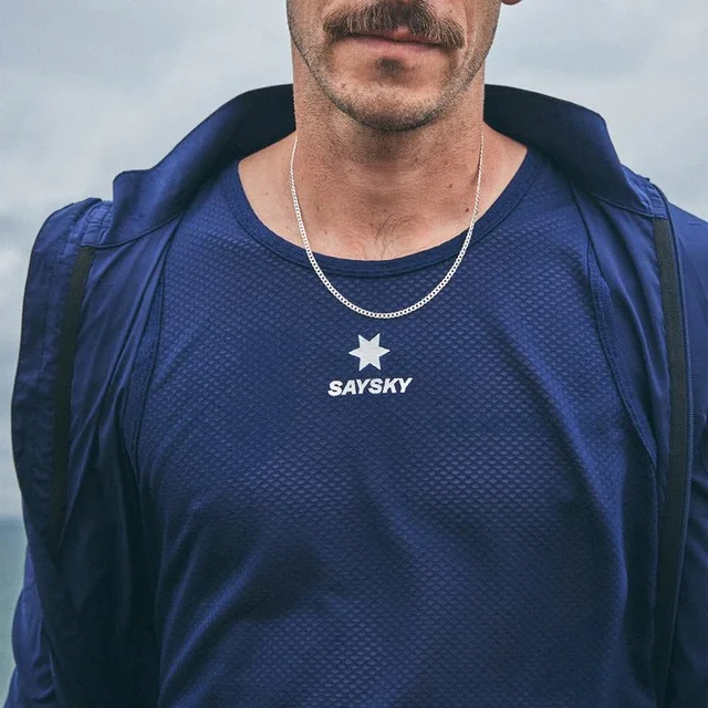SAYSKY Herre Mesh Base Layer LS S Innerlag til løping - Blue 
