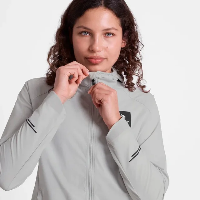 SAYSKY Dame Jakke Clean Pace Flex  L Vindtett jakke til løping - Grey 